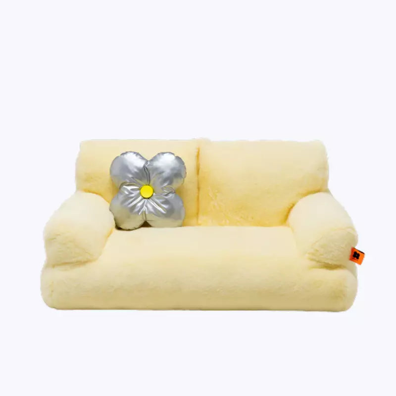 Sofa pour chat jaune
