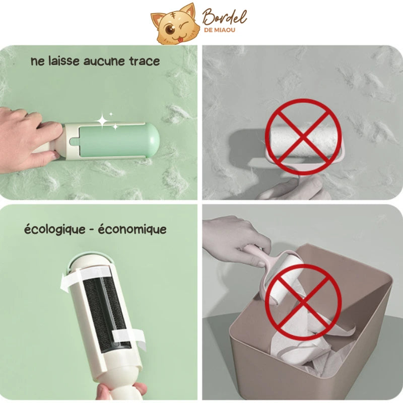 Rouleau anti-poils pour chat, simple et efficace  Au Bonheur Du Chat – Au  bonheur du chat - Boutique d'accessoires pour votre chat et pour vous