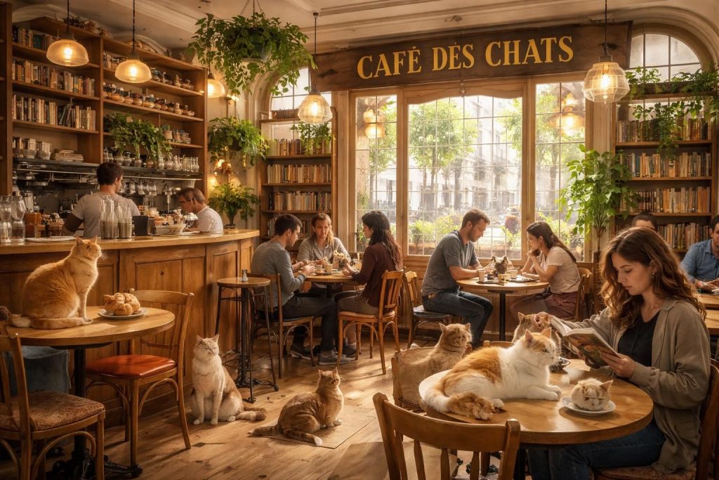 découvrez le café des chats à paris, un des meilleurs bars où vous pouvez déguster de délicieux cafés en compagnie de chats adorables. un lieu cosy et unique pour les amoureux des chats et du café.
